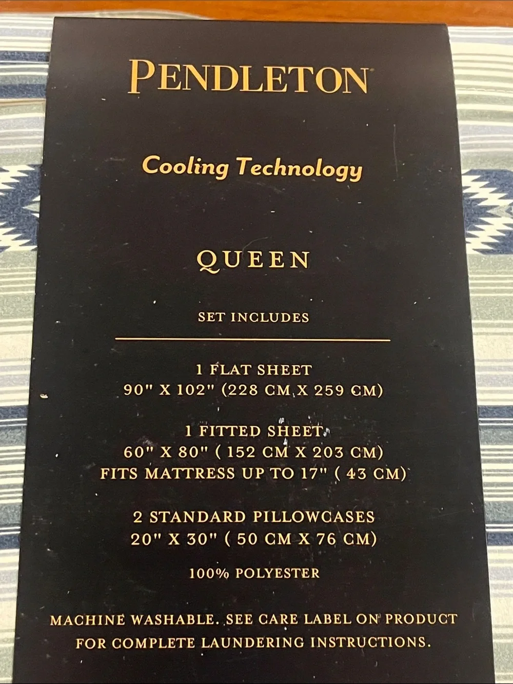 Pendleton Beacon Serape Queen Sheet Set - Flat, Fitted, 2 Standard Pillowcases